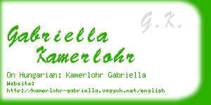 gabriella kamerlohr business card